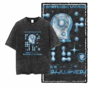Indifferent Universe Abstract Head Graphic T-Shirt