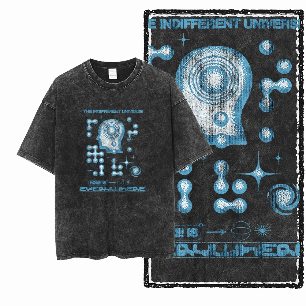Indifferent Universe Abstract Head Graphic T-Shirt