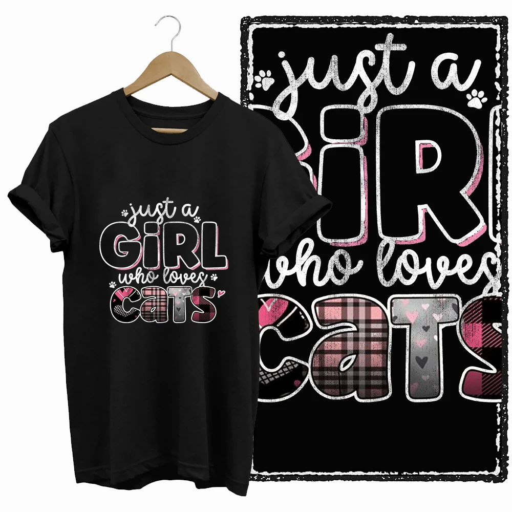 Just A Girl Who Loves Cats Graphic T-Shirt - Image 42