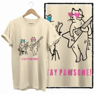 Cat Band Graphic T-Shirt