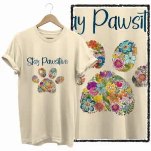 Floral Cat Paw Graphic T-Shirt