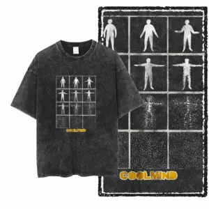 Human Form Grid Graphic T-Shirt