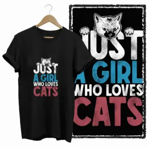 Just A Girl Who Loves Cats Graphic T-Shirt