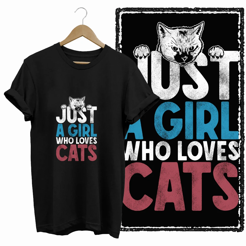 Just A Girl Who Loves Cats Graphic T-Shirt