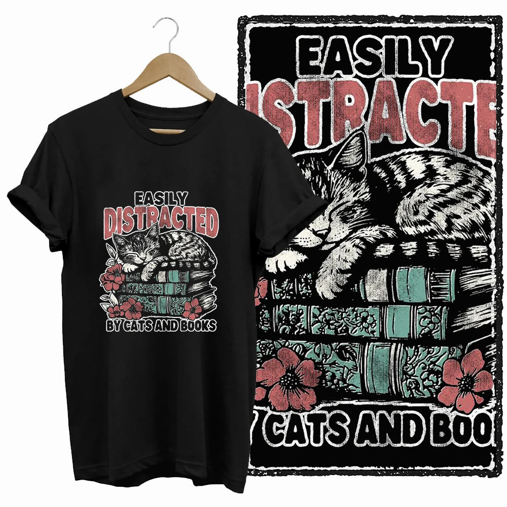 Just A Girl Who Loves Cats Graphic T-Shirt - Image 28