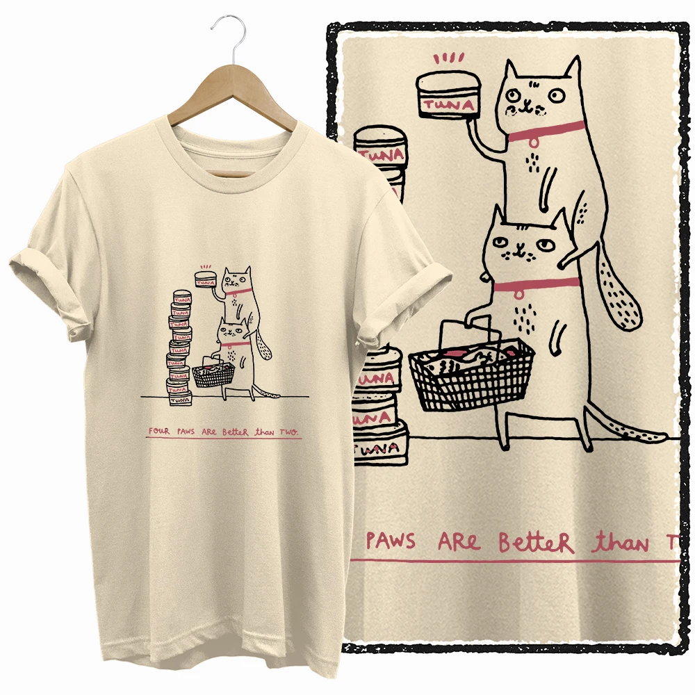 Tuna Time Cats Graphic T-Shirt