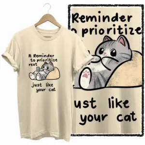 Resting Cat Graphic T-Shirt
