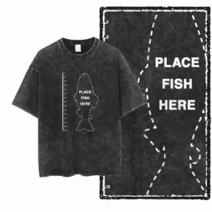 Fish Outline Graphic T-Shirt