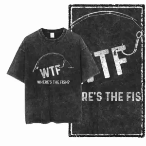 Fish Hook Typography Graphic T-Shirt