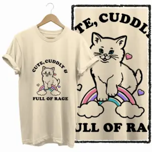 Cute Cuddly Cat Graphic T-Shirt