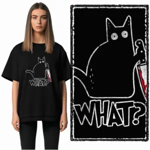 What? Cat Graphic T-Shirt