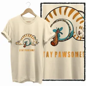 Cat Yarn Spool Graphic T-Shirt
