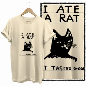 I Ate A Rat Cat Graphic T-Shirt