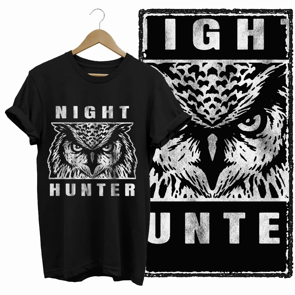 Night Hunter Owl Graphic T-Shirt