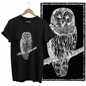 Sketch Owl Graphic T-Shirt
