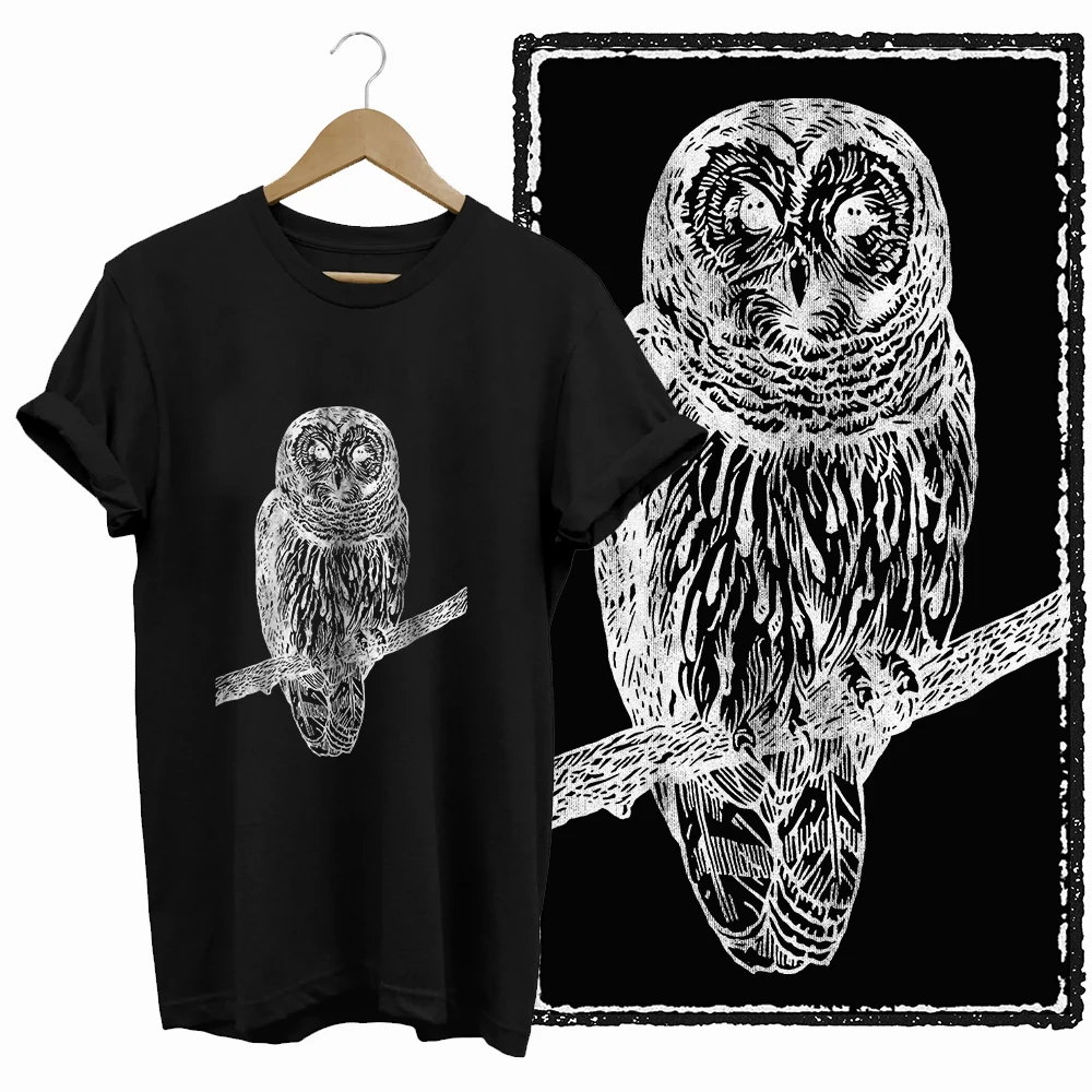 Sketch Owl Graphic T-Shirt