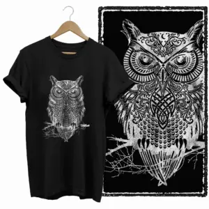 Ornate Owl Graphic T-Shirt