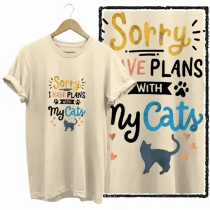 Plans With My Cats Graphic T-Shirt