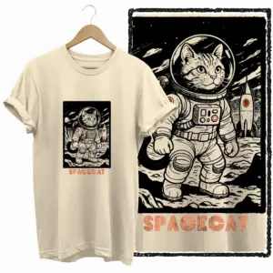 Spacecat Astronaut Graphic T-Shirt