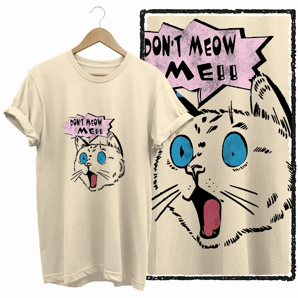 Don't Meow Me Cat Graphic T-Shirt