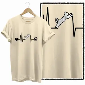 Cat Heartbeat Graphic T-Shirt