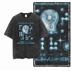 Cosmic Head Profile Graphic T-Shirt