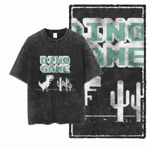 Retro Dino Game Graphic T-Shirt