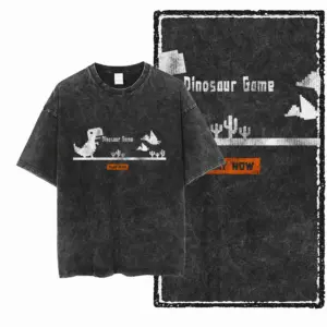Pixel Dinosaur Game Graphic T-Shirt