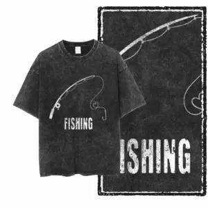 Fishing Rod Graphic T-Shirt