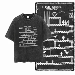 Pixel Dino High Score Graphic T-Shirt