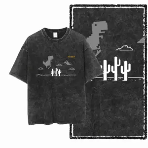Pixel Dino Desert Graphic T-Shirt