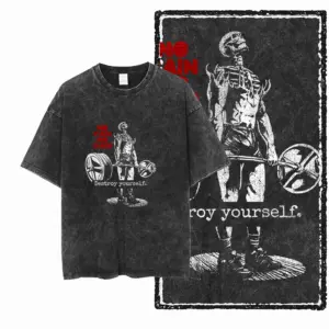 Skeleton Deadlift Motivation Graphic T-Shirt