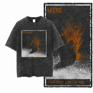 Abstract Flame Silhouette Graphic T-Shirt