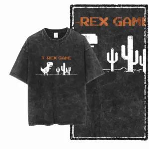 Pixel T-Rex Desert Graphic T-Shirt